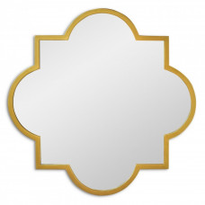 Зеркало в золотой фигурной раме Clover Gold (Кловер) Svart 70*70 см